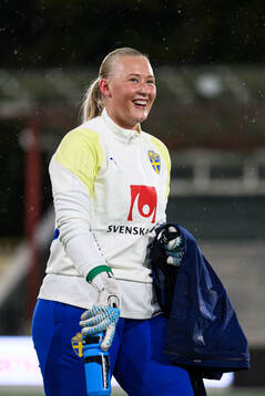 Goalkeeper Tilda Torstensson of Sweden