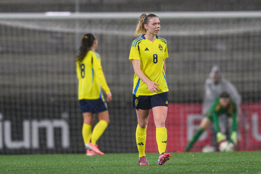 Bea Sprung of Sweden looks dejected