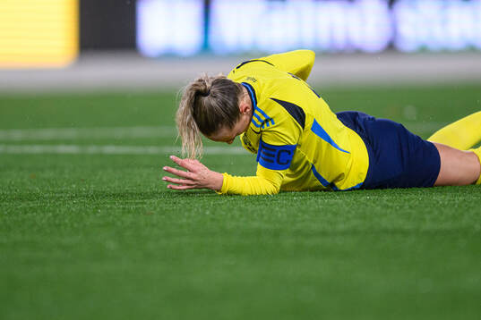 Ellen Wangerheim of Sweden looks dejected