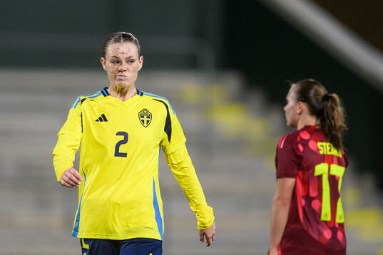 Sofia Reidy of Sweden looks dejected