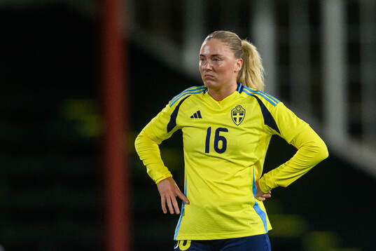 Ida Björnberg of Sweden looks dejected