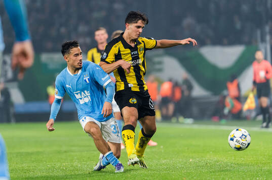 Malmö FFs Adrian Skogmar och Hammarbys Adrian Lahdo