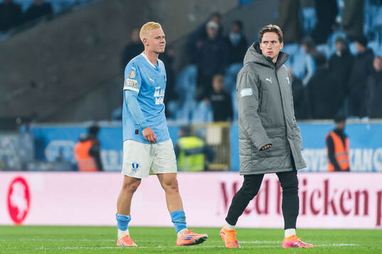 Malmö FFs Otto Rosengren och Johan Karlsson deppar