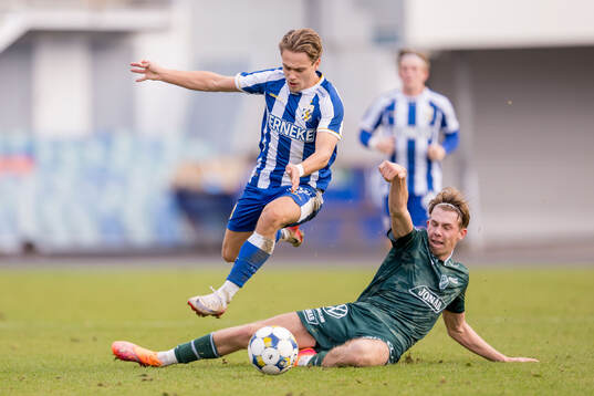 Halmstads Vincent Johansson och IFK Göteborgs Alfons Borén
