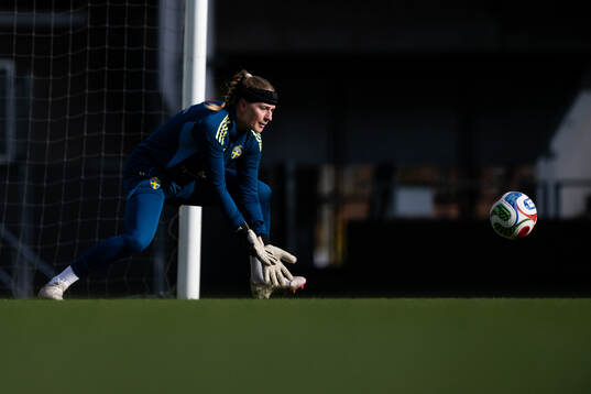 Goalkeeper Tove Enblom of the Swedish women's national