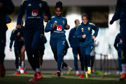 Monica Jusu Bah of the Swedish women's national football