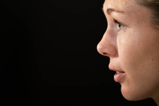 Goalkeeper Jennifer Falk of the Swedish women's national