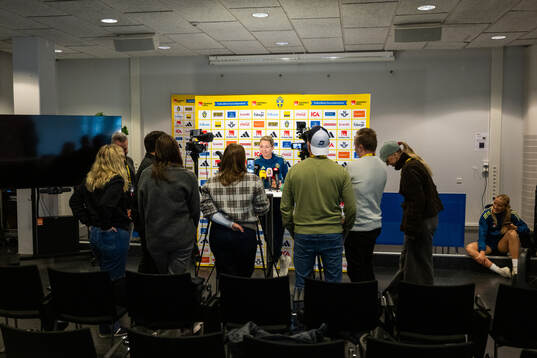 Goalkeeper Jennifer Falk of the Swedish women's national