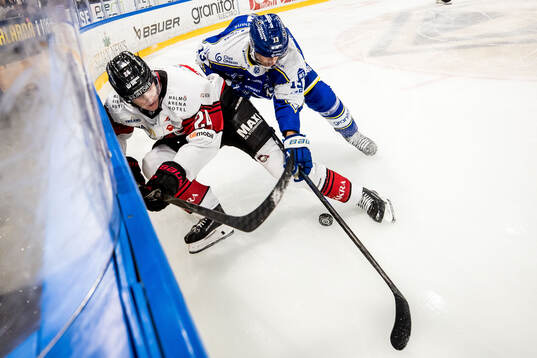 Malmö Redhawks Filip Björkman och Leksands Jon Knuts