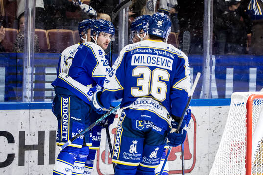 Leksands Nolan Stevens jublar