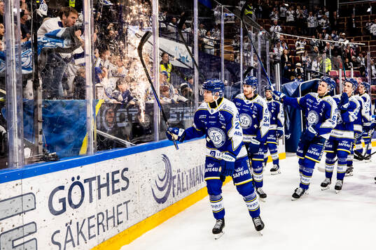 Leksands spelarna jublar