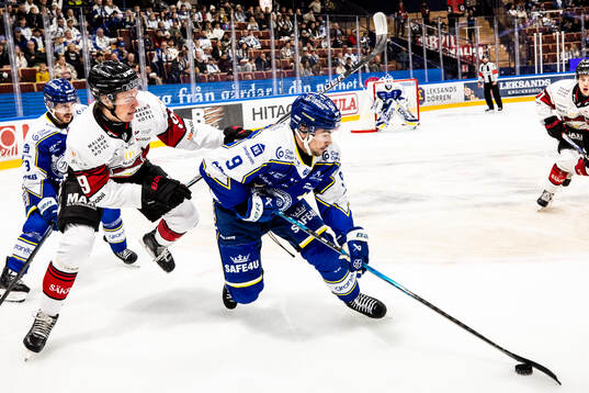 Malmö Redhawks Kalle Hemström och Leksands Gabriel Fortier