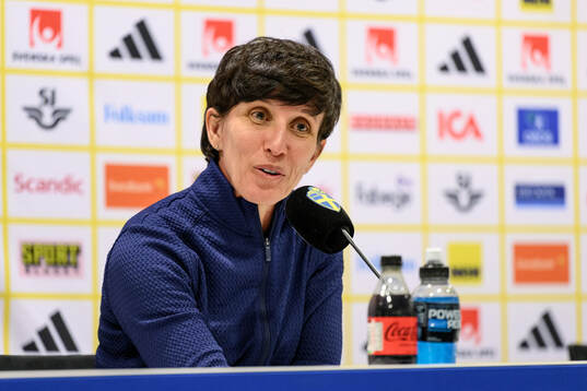 Head coach Sonia Bermudez of Spain at a press conference
