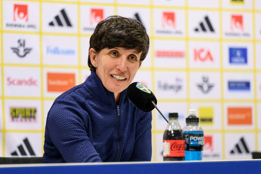 Head coach Sonia Bermudez of Spain at a press conference