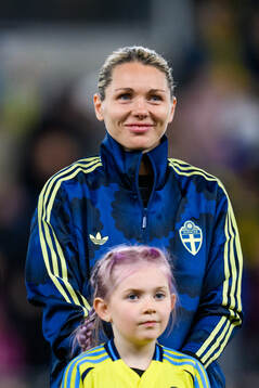 Goalkeeper Jennifer Falk of Sweden at lineup