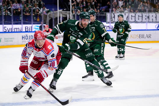 Timrås Eddie Genborg och Färjestads Radim Zohorna