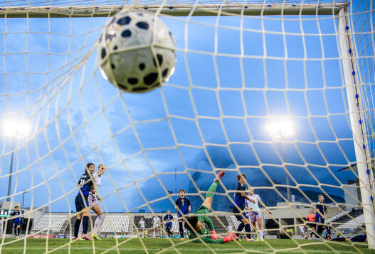 The 1-0 goal behind goalkeeper Ayaka Yamashita of Japan