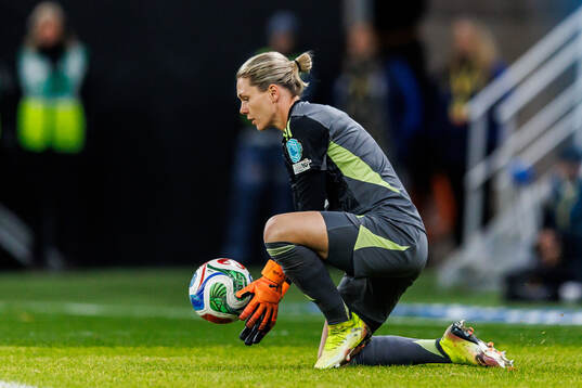 goalkeeper Jennifer Falk of Sweden