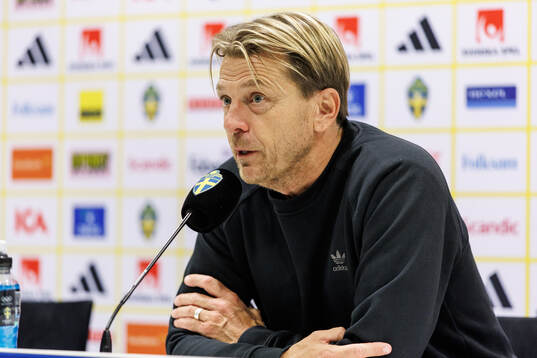 Head coach Tony Gustavsson of Sweden at a press conference