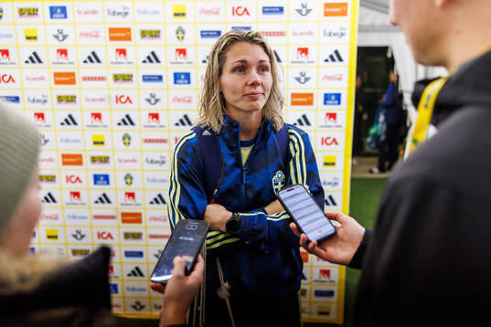goalkeeper Jennifer Falk of Sweden