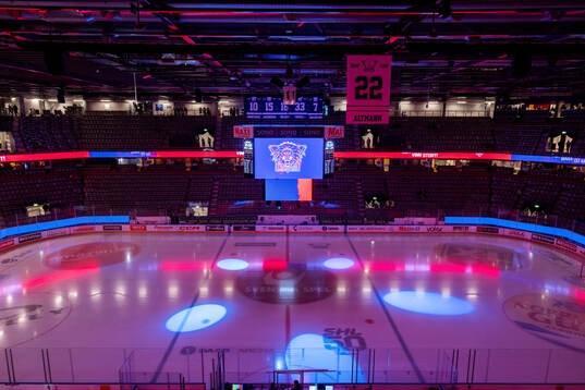 Interiör vy av Saab Arena