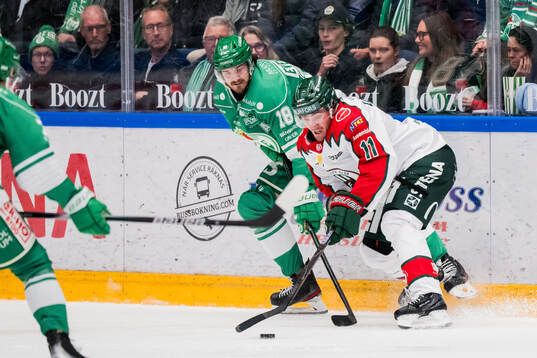 Rögles Dennis Everberg och Frölundas Max Lindholm