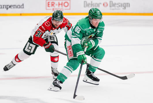 Frölundas Nicklas Lasu och Rögles Karson Kuhlman