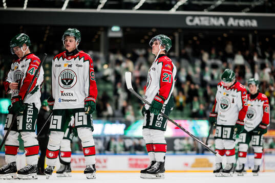 Frölundas Dominik Egli, Filip Cederqvist och Jere Innala