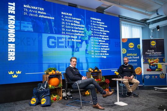 Tre Kronor herrs förbundskapten Sam Hallam