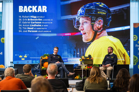 Tre Kronor herrs förbundskapten Sam Hallam
