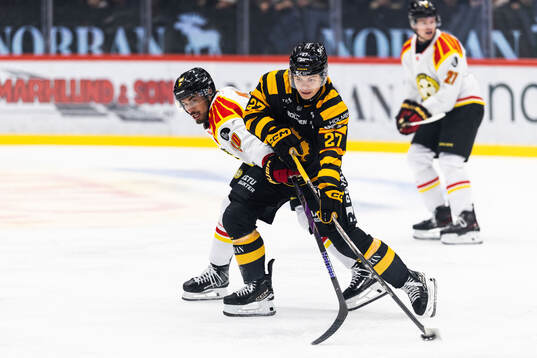 Brynäs Tyler Vesel och Skellefteås Oskar Vuollet