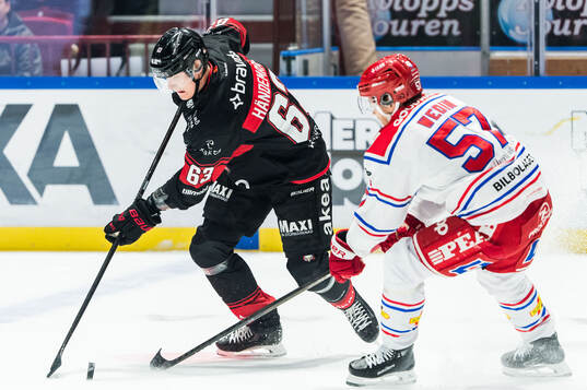 Malmö Redhawks Fredrik Händemark och Timrås Anton Wedin