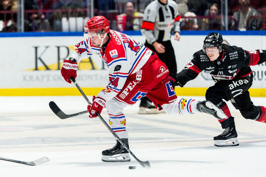 Timrås Jonathan Dahlén och Malmö Redhawks Robin Salo