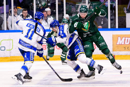 Leksands Gabriel Fortier och Färjestads Jack Berglund