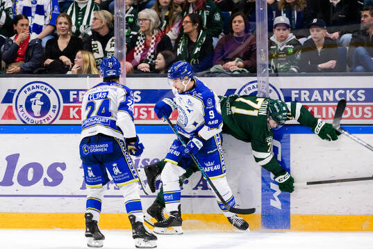 Leksands Gabriel Fortier och Färjestads Viktor Lodin