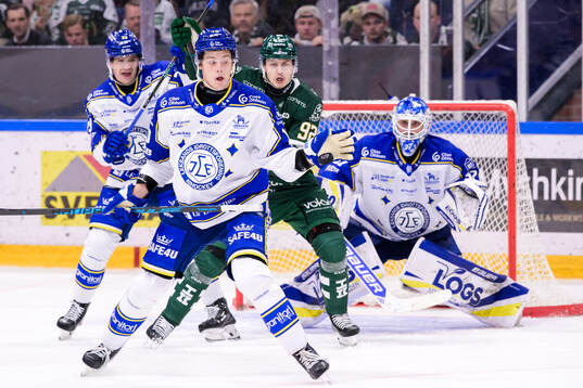 Leksands Anton Johansson och Färjestads Lucas Forsell
