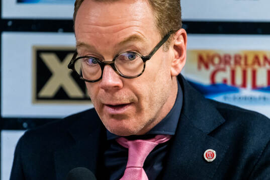 Örebros tränare Niklas Eriksson på presskonferansen