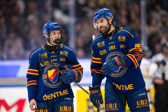 Djurgårdens Viggo Björck och Ludvig Rensfeldt