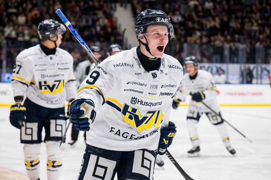 HV71s Hugo Pettersson jublar
