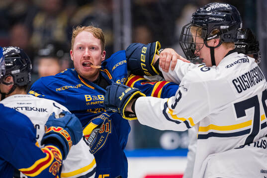 HV71s Malte Gustafsson och Djurgårdens Colby Sissons