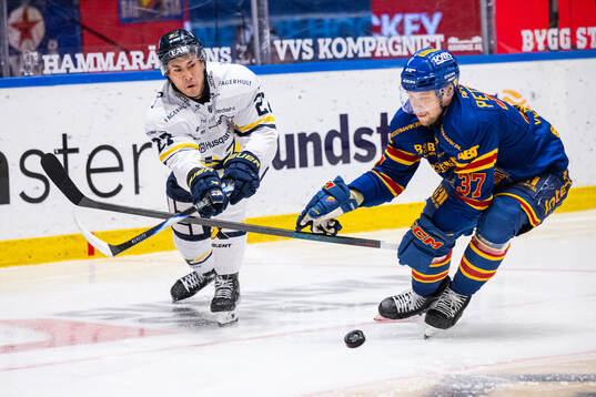 HV71s Jonathan Ang och Djurgårdens Jesper Pettersson