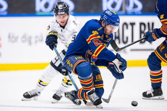 Djurgårdens Joseph Laleggia och HV71s Nikola Pasic
