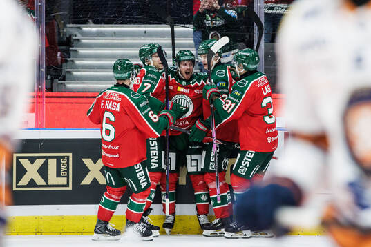 Frölundas Erik Thorell jublar