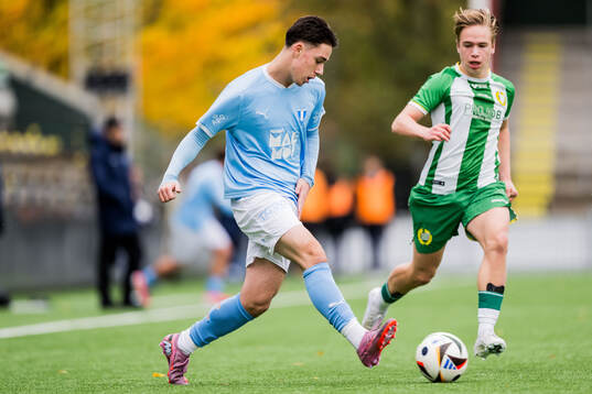 Malmö FFs Daniel Dragicevic och Hammarbys Oliver Kusoffsky