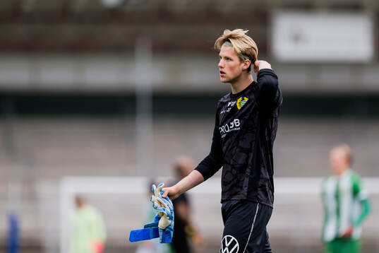 Hammarbys målvakt Svante Stangenberg deppar