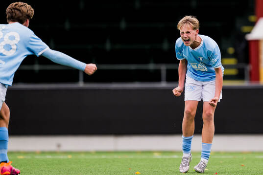 Malmö FFs Edvin Trygg jublar