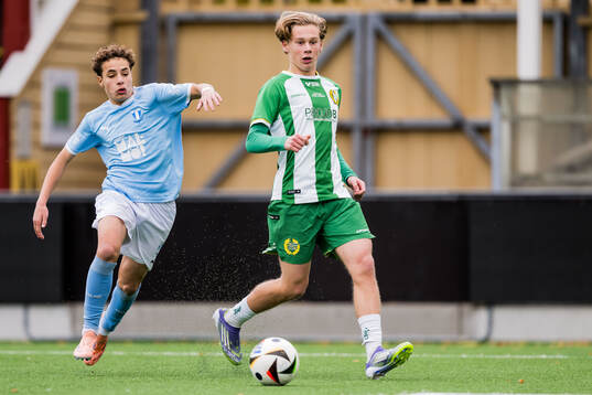Malmö FFs Maarrouf Yahya Abdou och Hammarbys Melwin Eker