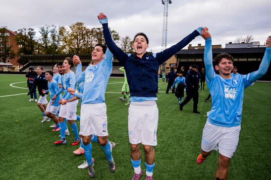 Malmö FFs spelare jublar