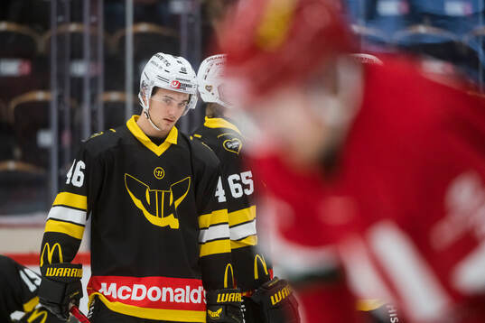 Västerås Svante Sjödin innan ishockeymatchen i