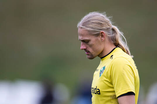 Högaborgs målvakt Richard Jansson deppar